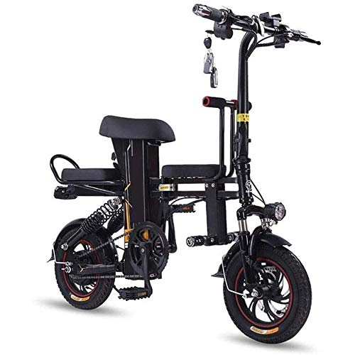 Bicicletas eléctrica : AOLI Plegable bicicleta eléctrica, Aluminio Bicicleta plegable con pedales de dos ruedas para adultos Mini Pedal Coche eléctrico, al aire libre de la motocicleta de viaje de bicicletas