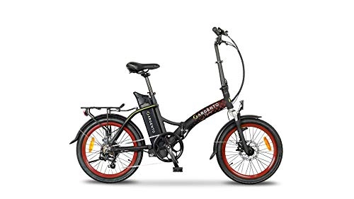 Bicicletas eléctrica : Argento Bicicleta eléctrica Piuma Città Plegable, Unisex, Adulto, Rojo, 42