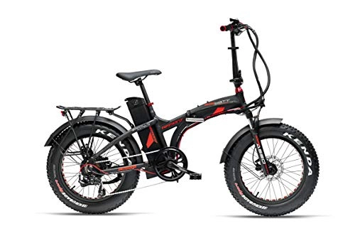 Bicicletas eléctrica : Armony Asso Sport - Bicicleta eléctrica Unisex para Adulto, Negro Mate Rojo, 20 Pulgadas