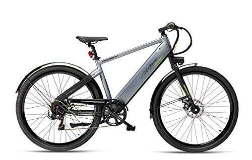 Bicicletas eléctrica : Armony Milano Avanguardia, Bicicleta elctrica Unisex Adulto, Gris Negro Mate, 28