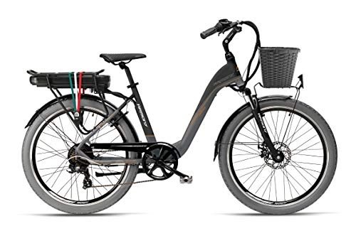 Bicicletas eléctrica : Armony Verona EVO, Unisex Adulto, 19B038, Fumo Di Londra Opaco Lucido, 26