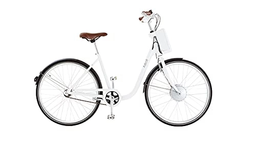 Bicicletas eléctrica : ASKOLL Eb1 Bicicleta eléctrica, Unisex Adulto, Color Blanco / Negro, L