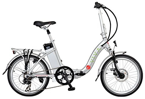 Bicicletas eléctrica : AsVIVA para Bicicleta eléctrica Klaprad Pedelec 36 V ALU-E-Bike, Color Plateado - Plata, tamaño Talla única, tamaño de Cuadro 44|Centimeters, tamaño de Rueda 20|Inches