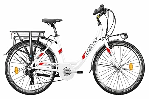 Bicicletas eléctrica : Atala Bicicleta de pedaleo asistida e-bike RUN 6.1 26" 7V D45 Blanco / Rojo