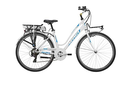 Bicicletas eléctrica : Atala - Bicicleta de pedaleo asistido Modelo 2019 Run 28 6 V, Talla única 45, Color Blanco y Azul