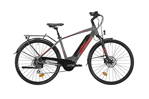 Bicicletas eléctrica : Atala Bicicleta eléctrica Modelo 2019 Cute S 28 8 velocidades 418 Color Gris-Rojo Talla única 49