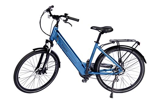 Bicicletas eléctrica : Aurotek Bicicleta Electrica Urbana 26" Modelo Cityblu, Adultos Unisex, Azul