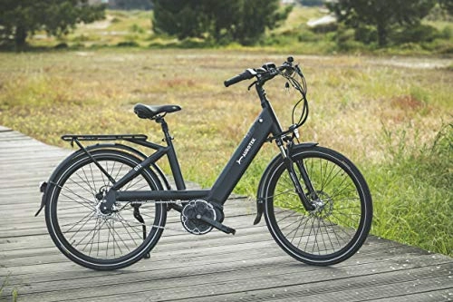 Bicicletas eléctrica : Aurotek Porto Bicicleta Eléctrica 26", Adultos Unisex, Negro, l