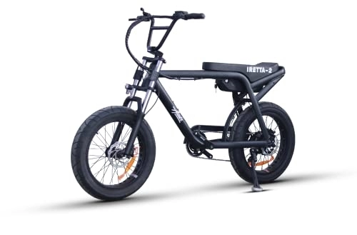 Bicicletas eléctrica : AZULE Retro Fat EBIKE IRETTA-2 (250W Negro)