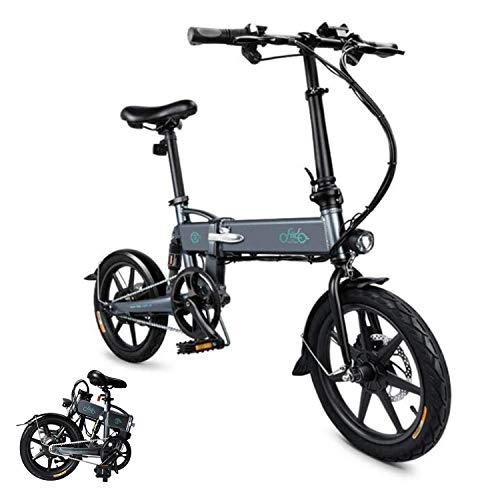 Bicicletas eléctrica : BABIFIS Bicicleta eléctrica Plegable, Plegable Bicicleta eléctrica, 250W 10.4Ah Plegable Bicicleta eléctrica, aleación de Aluminio de 14 Pulgadas portátil Black