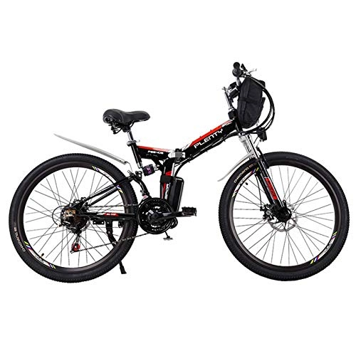 Bicicletas eléctrica : BAIYIQW Bicicletas Electricas De Paseo (24in) 3 Modos de equitación / batería de Litio de Clase 48VA / 350W Motor / Peso de Alta Velocidad 19kg, cojinete de Carga 140kg, 48V / 15AH / 90Wh / 160km