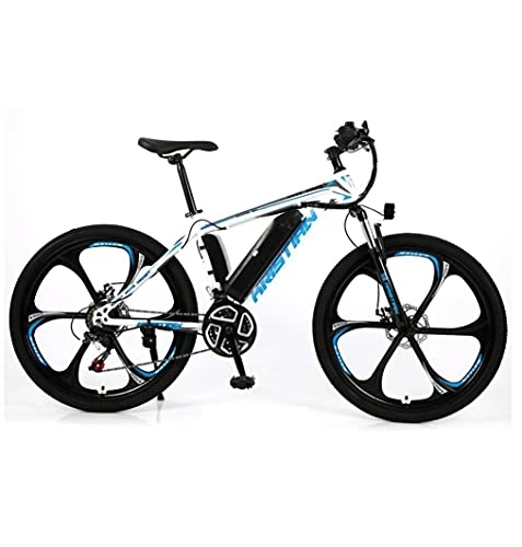 Bicicletas eléctrica : Batería de Litio eléctrica Bicicleta Bicicleta de montaña 26 '' LED Velocidad Variable para Adultos Bicicleta asistida de 21 velocidades batería 36V350W (Color:white1, Size:8AH)