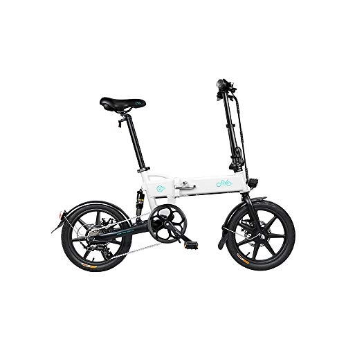 Bicicletas eléctrica : Bestice FIIDO D2S Ebike Bicicleta de montaña elctrica, Llantas de 16 Pulgadas Bicicleta elctrica Plegable Motor de 250 vatios Motor de 6 velocidades Bicicleta elctrica de Desplazamiento (Blanco)