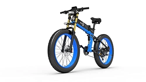 Bicicletas eléctrica : Bezior Electric Bike X Plus para Adultos, Plegable 26" x4.0 Fat Tire Bicicleta eléctrica, 48V 17.5Ah batería de Litio extraíble, Bicicleta de montaña eléctri