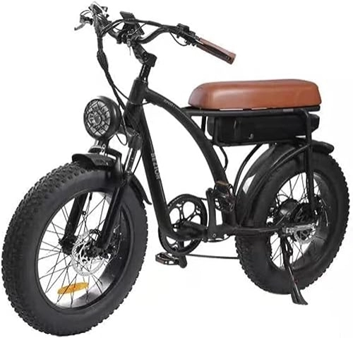 Bicicletas eléctrica : Bezior Electric Bike XF001 para Adultos, 20" x 4.0 "Fat Tire Bicicleta eléctrica, 48V 12.5Ah batería de Litio extraíble, Snow Beach Mountain E-Bike 7 velocidades Gear Ebikes