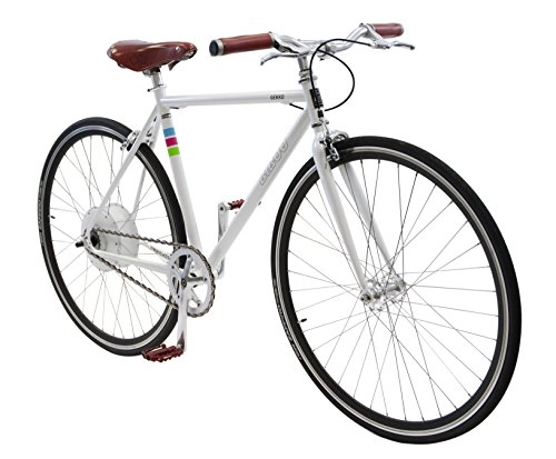 Bicicletas eléctrica : Bibóo Bikes Gekko Bicicleta Eléctrica, Unisex Adulto, Blanco, 52 (M-L)