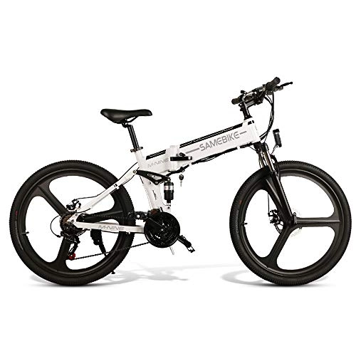 Bicicletas eléctrica : Bici de montaña eléctrica 26 "rueda plegable bicicleta eléctrica 350w 48v 10ah 21-veloz adulto aleación de magnesio ruedas masculina / femenina extraíble 10ah batería de litio de litio de 21 velocidad