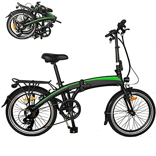 Bicicletas eléctrica : Bici electrica Plegable E-Bike Motor Potente de 250W 250W Commuter E-Bike Autonomía de 35km-40km