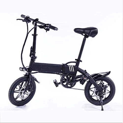 Bicicletas eléctrica : Bici Electricas Adulto Bicicleta Eléctrica Plegables, con Ruedas de 14"", Motor de 250 W un Máximo de 25 km / h, Batería 36V 8Ah Ejercítese y Viaje, Negro, 36V 8AH