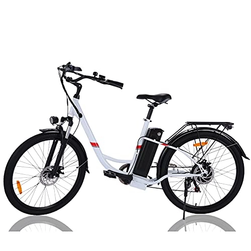 Bicicletas eléctrica : Bici Electricas, Wind SPEED26 Pulgadas, Ebike Bicicleta Eléctrica Ciudad Holandesa para Adultos, Motor de 250 w y Batería de Iones de Litio Extraíble de 36 v 8 Ah, Shimano de 7 Velocidades,