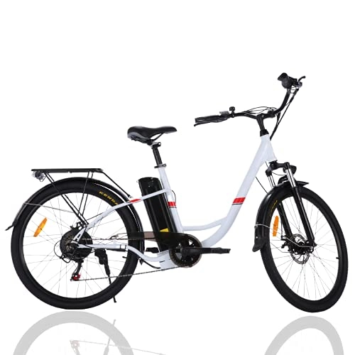 Bicicletas eléctrica : Bici Electricas, Wind SPEED26 Pulgadas, Mujeres Hombres Pedelec, Ebike Bicicleta Eléctrica Ciudad Holandesa para Adultos, Motor de 250 w y Batería de Iones de Litio Extraíble de 36 v 8 Ah