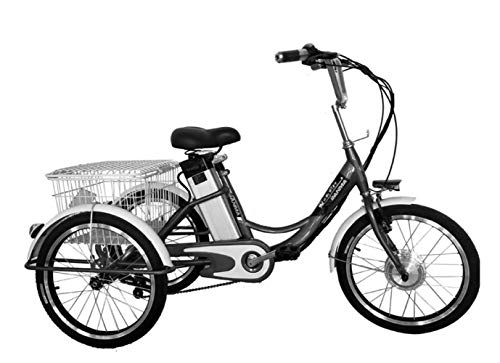 Bicicletas eléctrica : BICICLETA Bicicleta Eléctrica Ciclomotor Triciclo Eléctrico Scooter de Edad Avanzada 48V de Litio Luces Indicadoras Led Se Aplica a Las Al Aire Libre 24 Pulgadas / A / Length (162cm) X Height (99