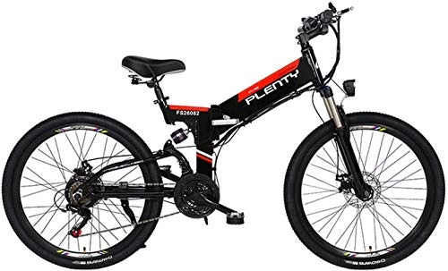 Bicicletas eléctrica : Bicicleta de montaña eléctrica, Bicicleta híbrida de 24 " / 26" / (48V12.8Ah) Sistema de energía de 5 archivos de 21 velocidades, Frenos de disco mecánicos E-ABS dobles, Pantalla LCD de pantalla grande