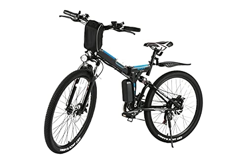Bicicletas eléctrica : Bicicleta de Montaña Eléctrica de 26 Pulgadas con Batería de 36V 8Ah, 21 Velocidades Bicicleta de Montaña Eléctrica para Mujeres y Hombres con Batería de Litio Extraíble de 36 v 8 Ah,