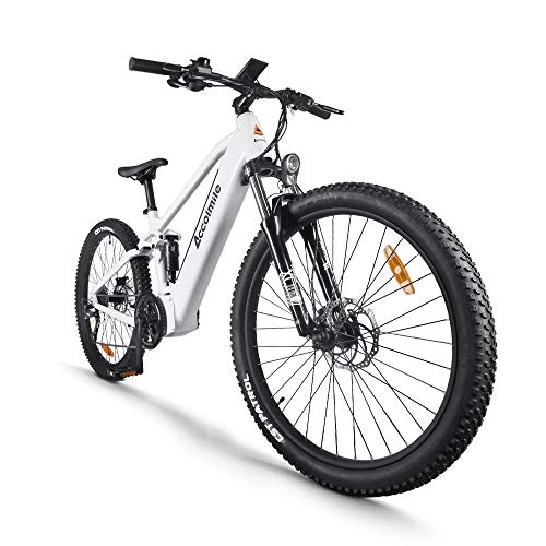 Bicicletas eléctrica : Bicicleta de montaña eléctrica de 27, 5 pulgadas, motor eléctrico central BAFANG 48V 750W, con batería de litio extraíble de 12, 8 Ah, sistema de frenos de doble disco de suspensión completa Shimano 9