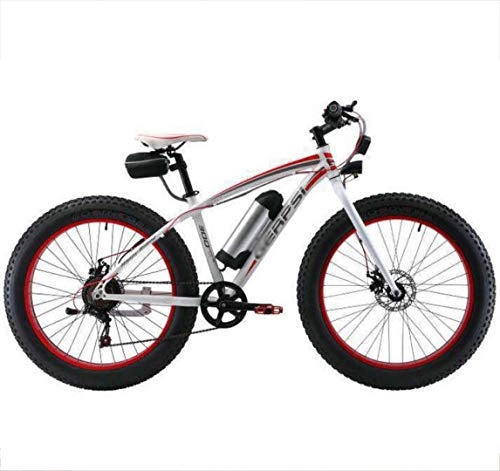 Bicicletas eléctrica : Bicicleta de montaña Velocidad Variable 36V10A batería de Litio Marco de aleación de Aluminio Nieve Bicicleta de Playa Bicicleta eléctrica asistida de 26 Pulgadas con una Carga de 180 kg