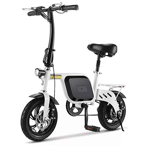 Bicicletas eléctrica : Bicicleta elctrica elctrica de viaje plegable para adultos al aire libre, batera de iones de litio de gran capacidad de 350 W, bicicleta elctrica plegable para adultos tres modos de trabajo