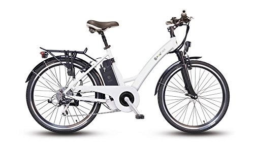 Bicicletas eléctrica : Bicicleta elctrica F4W Fast4Ward, color blanco, tamao 9Ah, tamao de cuadro 19.00, tamao de rueda 26.00