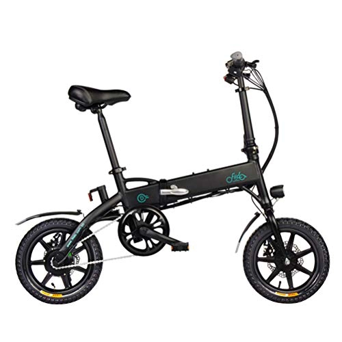 Bicicletas eléctrica : Bicicleta elctrica plegable, Bicicleta elctrica FIIDO, Bicicleta elctrica plegable de bicicleta elctrica de 14 Bicicleta de 250W 36V 25km / h Faros LED, con batera extrable de gran capacidad