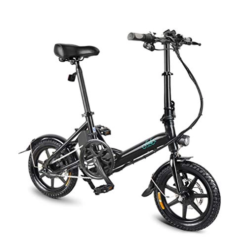 Bicicletas eléctrica : Bicicleta elctrica plegable, bicicleta elctrica plegable 250w 14 Bicicleta elctrica con batera de iones de litio de 36v / 7.8ah con energa elctrica de 3 velocidades para adultos y adolescentes