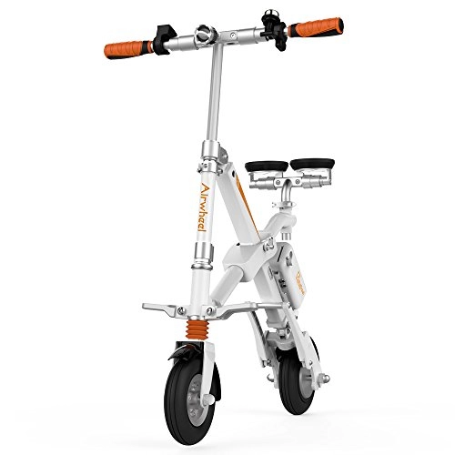 Bicicletas eléctrica : Bicicleta elctrica plegable con batera desmontable AIRWHEEL E6 , blanco