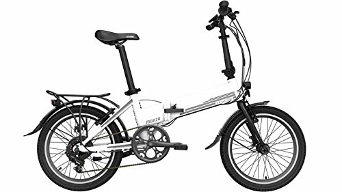 Bicicletas eléctrica : Bicicleta elctrica plegable Legend Monza 8AH (blanco)