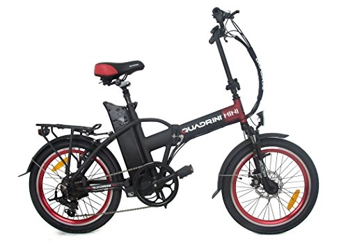 Bicicletas eléctrica : Bicicleta elctrica QUADRINI , bicicleta elctrica plegable , modelo MINI, Shimano, La batera de iones de litio 36V10Ah (360Wh), motor sin escobillas trasera 36V 250W.