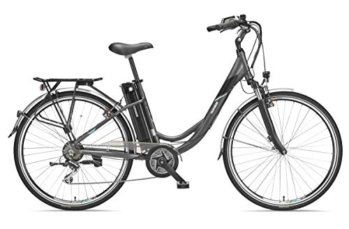 Bicicletas eléctrica : Bicicleta elctrica Telefunken de aluminio de 28 pulgadas con cambio Shimano Nexus de 7 marchas, Pedelec Citybike ligero con cesta para bicicleta, motor central de 250 W, 10, 4 Ah, 36 V