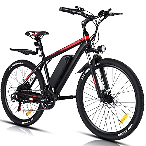 Bicicletas eléctrica : Bicicleta Electrica 250W Bicicleta Eléctrica Montaña, Bicicleta Montaña Adulto Bicicleta Electrica 26", Batería de 36V 10.4Ah, 25 km / h Velocidad MÁX Shimano 21 Velocidades