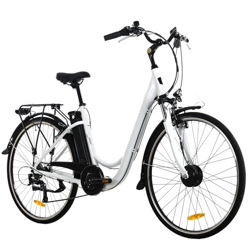Bicicletas eléctrica : Bicicleta Electrica, 28'' Bici Electrica con Batería Extraíble de 36V 10.4Ah, Welocidad Máxima 25 km / h Bici Electrica, Shimano 7 Velocidad, Alcance hasta 35-90 km, Ebike Hombres Mujeres