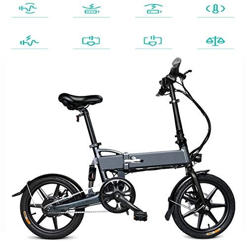 Bicicletas eléctrica : Bicicleta Electrica 36V Plegable, Con Batería de Litio Desmontable Tres Modos de Trabajo Bicielectrica Urbana Ligera Para Adulto