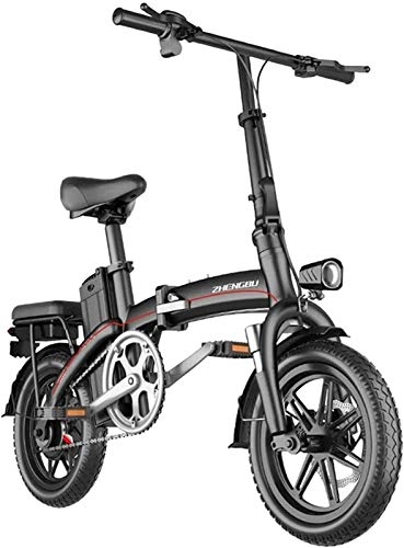 Bicicletas eléctrica : Bicicleta electrica, Bicicletas eléctricas rápidas para adultos portátiles fáciles de almacenar, 14 "Bicicleta eléctrica / conmuta Ebike con conversión de frecuencia Motor de alta velocidad, batería d