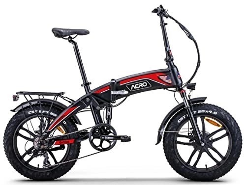 Bicicletas eléctrica : Bicicleta ELECTRICA Monster NASA Negro / Rojo