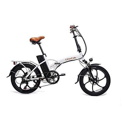 Bicicletas eléctrica : Bicicleta ELECTRICA Plegable BIWBIK Book Sport (Blanco)