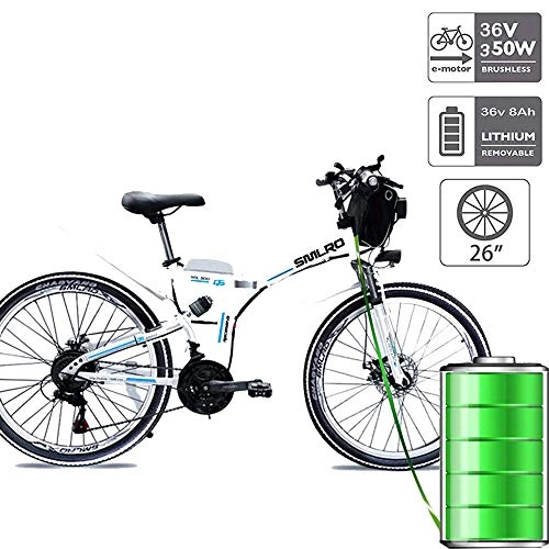 Bicicletas eléctrica : Bicicleta Eléctrica 2020 Bicicleta De Montaña Plegable, 36V 8Ah / 10AH / 15AH Batería De Litio 26 Neumáticos Bicicleta Eléctrica Ebike Con Motor Sin Escobillas De 350W Y 21 Velocidades 36V 350W10AH