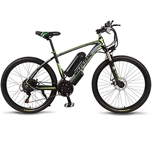 Bicicletas eléctrica : Bicicleta eléctrica, 26 pulgadas 36V 350W 10.4AH 21 velocidades Aleación de aluminio bicicleta eléctrica Bicicleta montaña Ebike Motor sin escobillas batería de litio, Bicicleta de carretera-verde