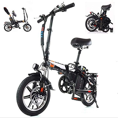 Bicicletas eléctrica : Bicicleta eléctrica 48V / 250W / 14 pulgadas plegable bicicleta luz eléctrica for adultos, inteligente plegable del coche eléctrico, en nombre de la conducción de la serie portátil con batería 10-20Ah