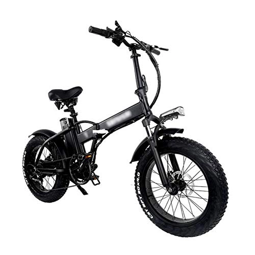 Bicicletas eléctrica : Bicicleta eléctrica 500W 48V15AH Bici de montaña eléctrica Plegable 4.0 Neumático de Grasa Playa de Bicicleta eléctrica E-Bicicleta