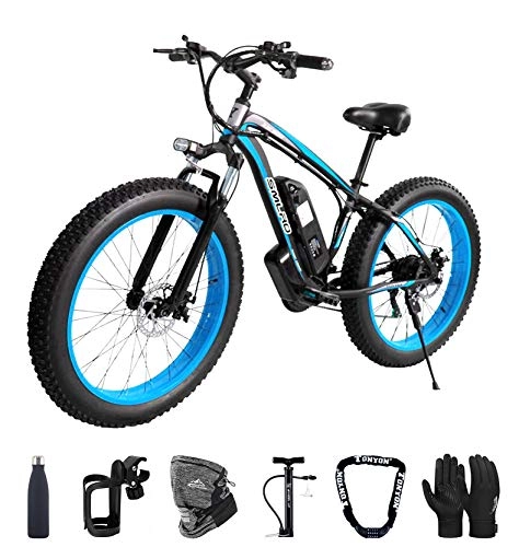 Bicicletas eléctrica : Bicicleta eléctrica, 500W Bicicleta Eléctrica de Montaña Ciclomotor 26" Ebike para Adulto, 48V / 15AH Batería de Litio-Ion, 21 Velocidades, 3 Modos de Arranque con Pantalla multifunción LCD