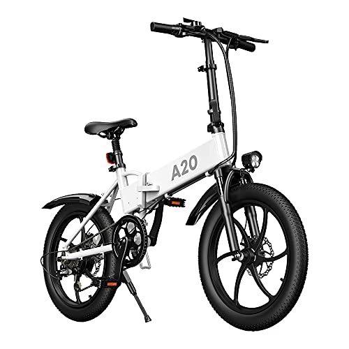 Bicicletas eléctrica : Bicicleta eléctrica ADO A20 350W Mujeres Hombres Bicicleta eléctrica / Bicicleta eléctrica de Ciudad con batería de Iones de Litio Desmontable de 36V 10.4Ah, 7 Velocidades Shimano